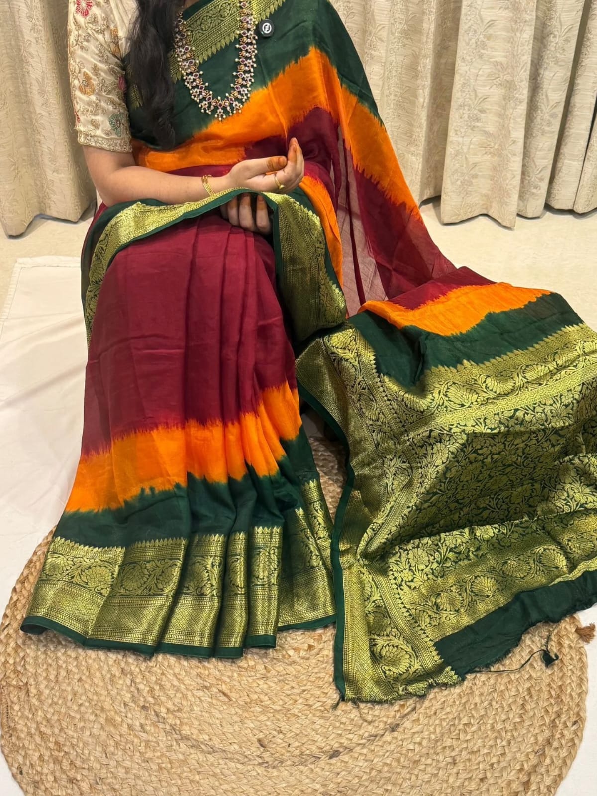 DESIGNER BANDHANI KANJIVARAM SAREE