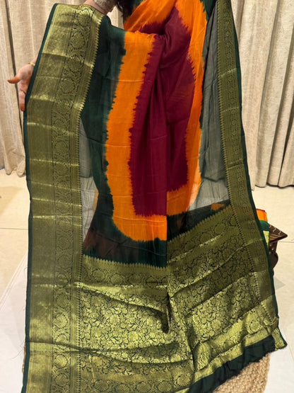 DESIGNER BANDHANI KANJIVARAM SAREE