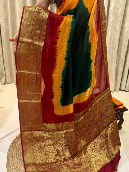 DESIGNER BANDHANI KANJIVARAM SAREE