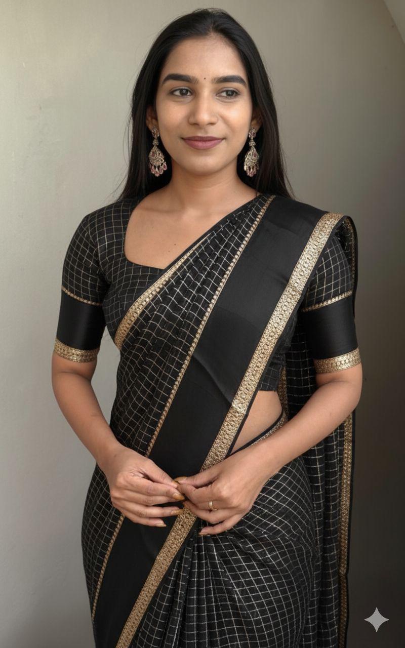 Viscose Georgget Saree With Running Blouse