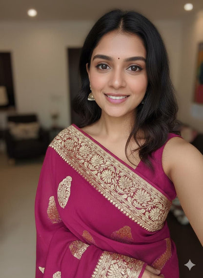 Viscose Georgette Saree