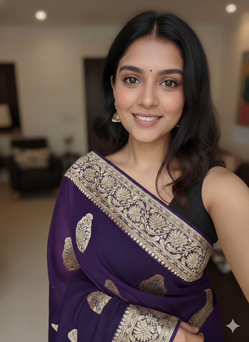 Viscose Georgette Saree