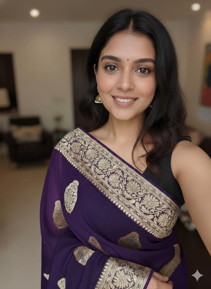 Viscose Georgette Saree