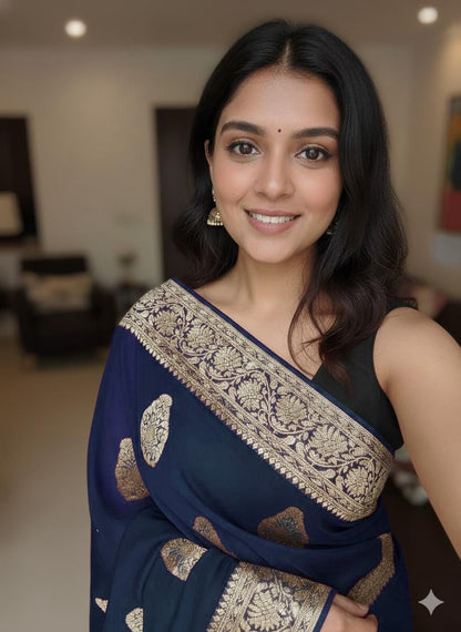 Viscose Georgette Saree