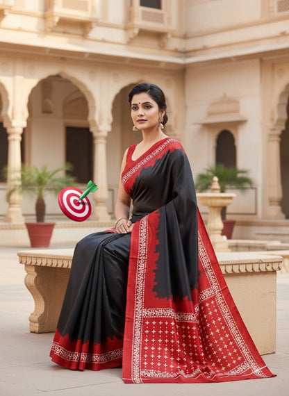Pure  CREAP  Gajji  Silk saree