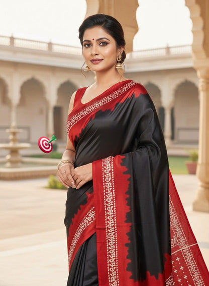 Pure  CREAP  Gajji  Silk saree