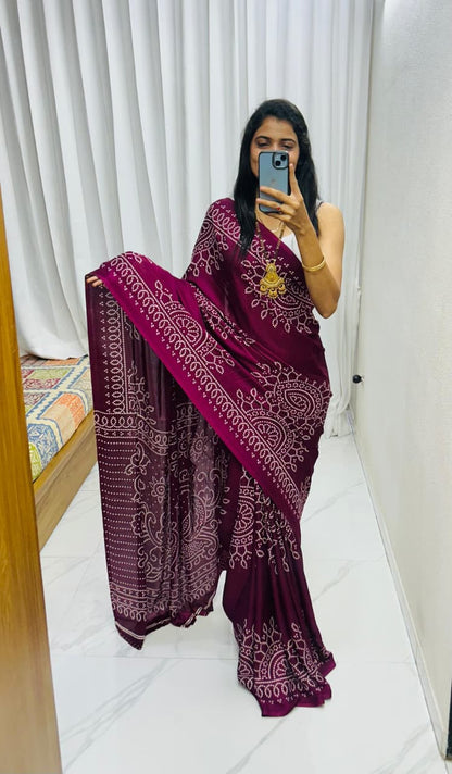 Saree Gajji Creap Silk