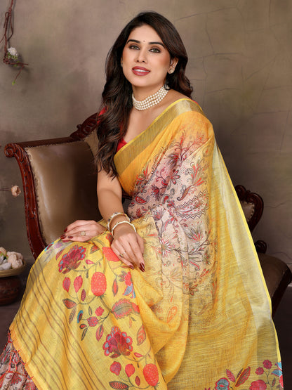 Linen World Handwoven Cotton Saree