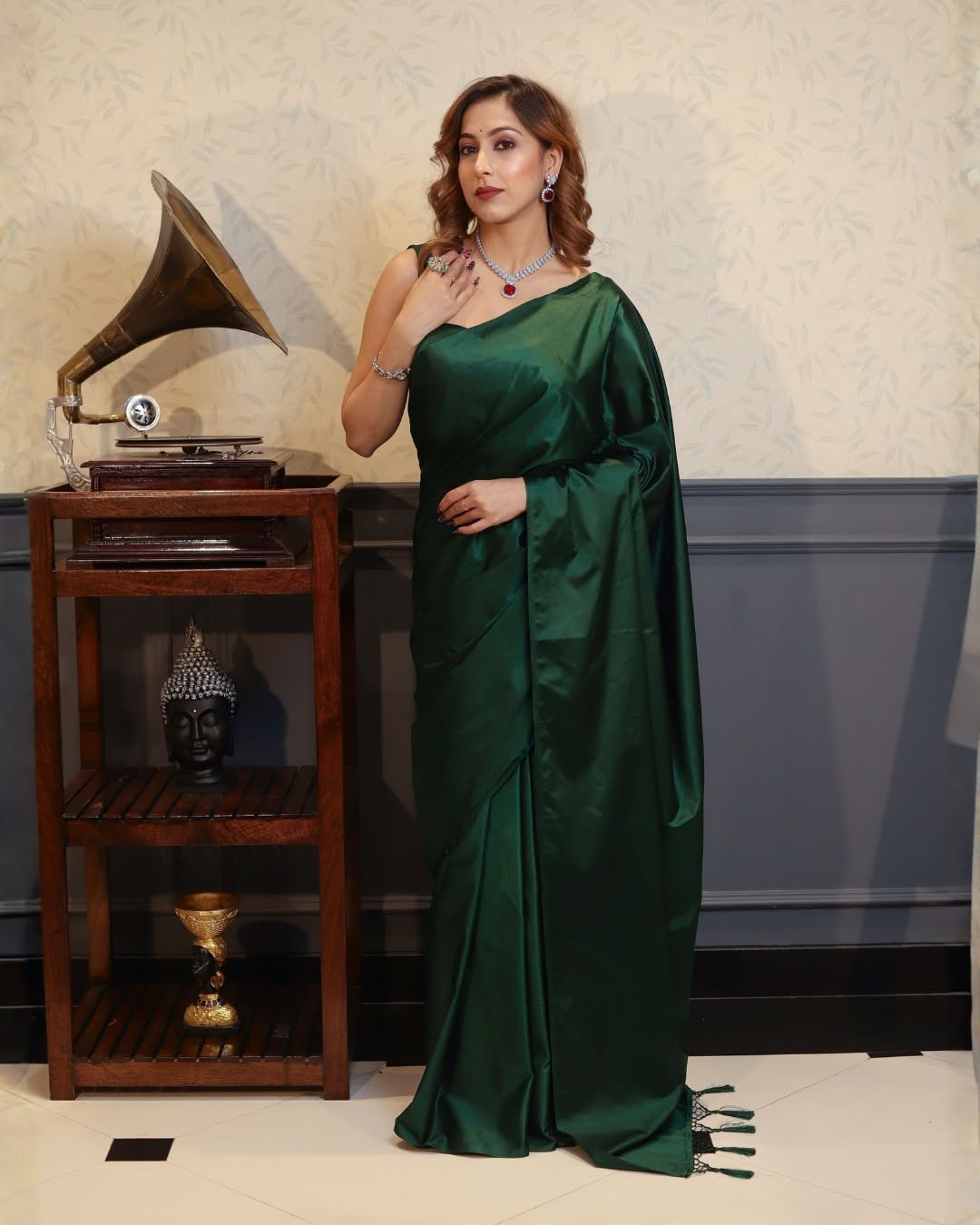 Royal Grace in Classic Black Saree