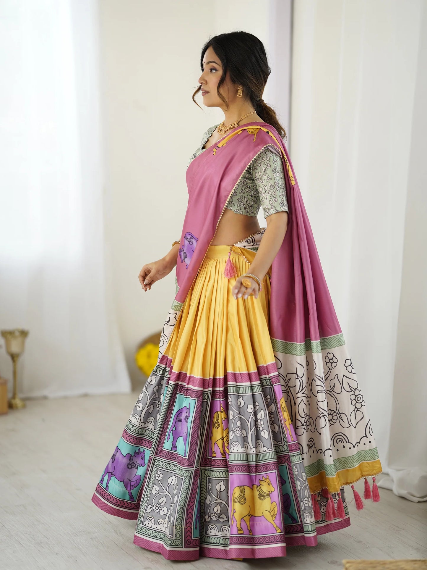 Ethnic Chic Kalamkari Lehenga for College Functions & Festive Days Regular price