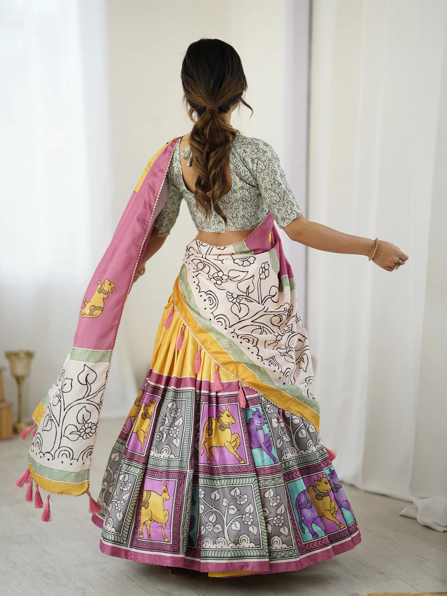 Ethnic Chic Kalamkari Lehenga for College Functions & Festive Days Regular price