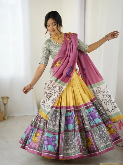 Ethnic Chic Kalamkari Lehenga for College Functions & Festive Days Regular price