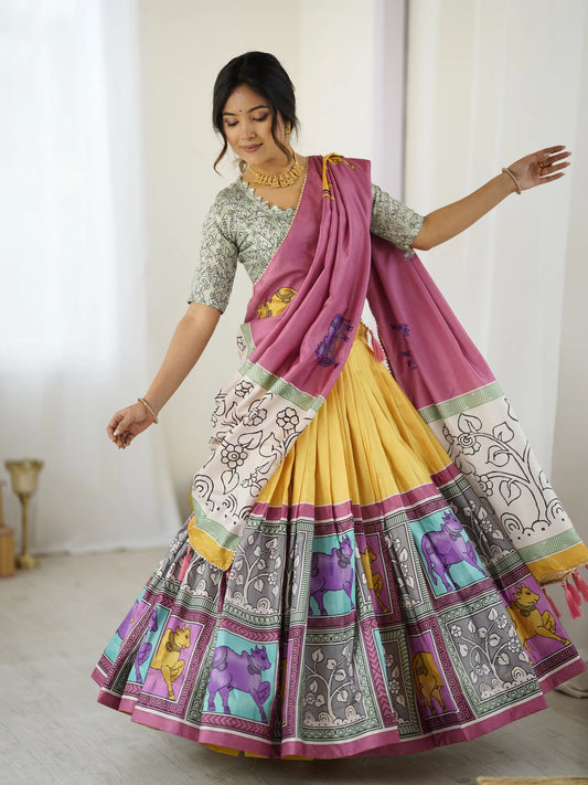 Ethnic Chic Kalamkari Lehenga for College Functions & Festive Days Regular price